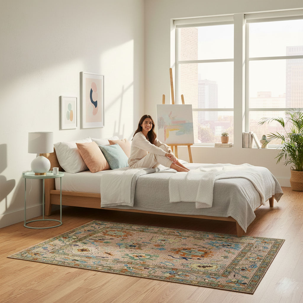 MARAVENIS - Hand Knotted Oushak Carpet